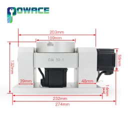 【EU US】CNC 4th 5th A B Fourth Fifth Rotary axis Harmonic drive reducer dividing head ratio 50:1 + Nema 23 Stepper Motor