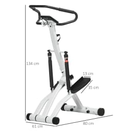SPORTNOW Stepper Machine for Home, Foldable Stair Stepper with 12-Level Hydraulic Resistance, Stair Climber with LCD Monitor