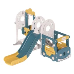 Voltsify Blue Yellow 3 in 1 Kids Toddler Swing and Slide Playset