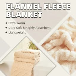 Ultra-Soft 3D Plush 1pc Luxurious Fleece Blanket - Dense Weave for Exceptional Warmth, Cozy Flannel Throw