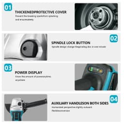 125mm Angle Grinder 12800r/min 21V Brushless Lithium Multifunctional Polishing Machine High-power Cutting Tool Power Tools