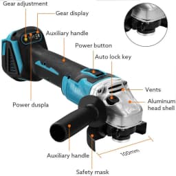 125mm Angle Grinder 12800r/min 21V Brushless Lithium Multifunctional Polishing Machine High-power Cutting Tool Power Tools