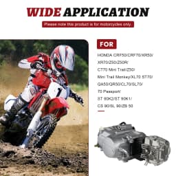 125cc 4-Stroke Engine with CDI Ignition 4-Speed Pit Dirt Bike Engine Kit for Honda CRF50 CRF70 XR50 Dirt Bikes and ATVs
