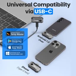 Thermal Imager P1 for USB C iPhone and Android Phone 320*240 X³IR Resolution 25Hz 600℃ Temp Range Home Leaks Inspection