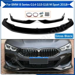 Gloss Black MP Style Front Bumper Lip Spoiler Fit For 2018-2023 BMW 8 Series G14 G15 G16 M850i 840i Front Splitter Body Kit