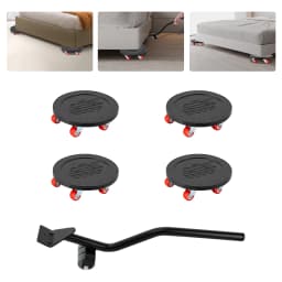 4Pcs Professional Furniture Transport Lifter Tool Set 360° Rotating Stuffs Moving Hand Tools Set Furniture Mover