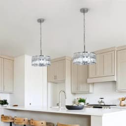 VETRULUS Modern K9 Crystal Pendant Light Nordic Chandelier Bedroom Hanging Lamp Retro Luxury Kitchen Dining Table Plafon Ceiling