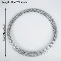 20m Blade Barbed Wire Stainless Steel Anti-theft Welding Blade Barbed Wire Wall Anti Climbing Isolation Protective Net