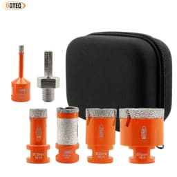 BGTEC 6pcs/kit Diamond Core Drill Bit Set With Lightning Teeth 6-25mm M14 Thread For Porcelain Tile Ceramic Marble Haw Sole