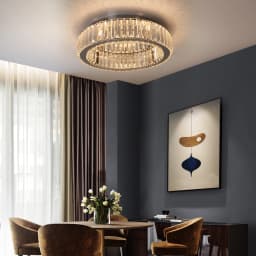 VETRULUS Modern Big Crystal Ceiling Lamp LED Light Circle Chandelier Lustre Indoor Bedroom RC Dimmable Fixtures Living Room