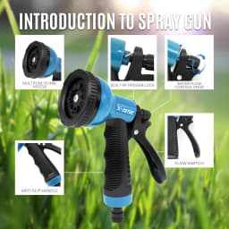 Expandable Garden Watering Hose Set, 30m/100FT, 10 Water Spray Modes, for All-Season Outdoor Use, Patio, Lawn, Garden, Orchard