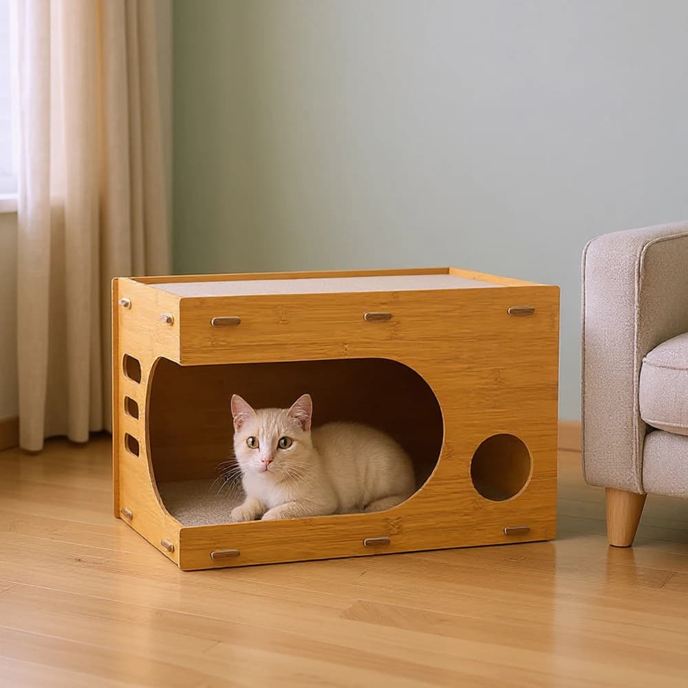 Tieker pet cat house cat scratching board corrugated paper four seasons universal cat bed detachable cat bed