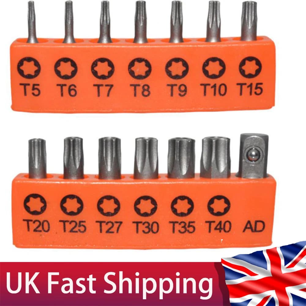 14 Pcs Screwdriver Bit Kit Torx Bit Tamper Proof Security Torq Hex Star Spanner Tri Wing Screwdrivers Hand Tools Alloy Steel
