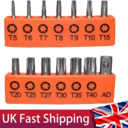 14 Pcs Screwdriver Bit Kit Torx Bit Tamper Proof Security Torq Hex Star Spanner Tri Wing Screwdrivers Hand Tools Alloy Steel