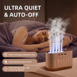 7 Colors LED Night Light Music Sync Air Humidifiers with 5 Nozzle Spray Aromatherapy Diffuser Essential Oil Diffuser for Bedroom