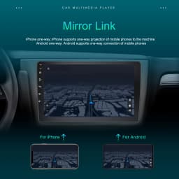 Podofo Wireless CarPlay Android Auto Car Stereo Radio 10''2+64GB 2Din Universal Car Multimedia Player BT GPS FM WIFI Autoradio