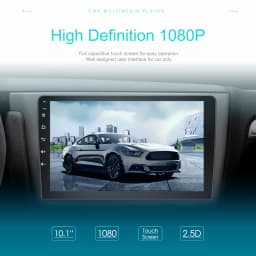 Podofo Wireless CarPlay Android Auto Car Stereo Radio 10''2+64GB 2Din Universal Car Multimedia Player BT GPS FM WIFI Autoradio