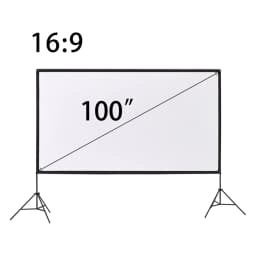 Voltsify 100" 3D 4K HD Outdoor Indoor 16:9 4K Portable Projector Screen with Stand