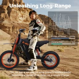 3000W Off Road Electric Motorcycle, Max Speed 34mph, 28miles Range, 48V 30AH Battery, Electric Pocket Motorbike