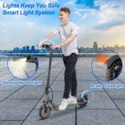 AOVOPRO 500W Electric Scooter Top Speed: 21.75 mph Range: 21.75 miles 10-inch Tyres Shock-Absorbing Smart Folding Scooter