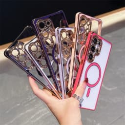 Luxury Electroplating Magsafe Magnetic Phone Case For Samsung Galaxy S25 Ultra S24 Plus S23 FE A15 A16 A26 A3 A35 A36 A55 Cover