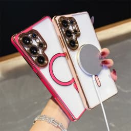 Luxury Electroplating Magsafe Magnetic Phone Case For Samsung Galaxy S25 Ultra S24 Plus S23 FE A15 A16 A26 A3 A35 A36 A55 Cover