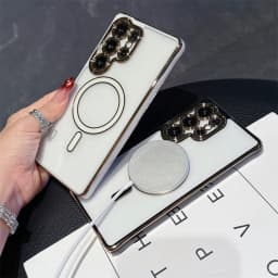 Luxury Electroplating Magsafe Magnetic Phone Case For Samsung Galaxy S25 Ultra S24 Plus S23 FE A15 A16 A26 A3 A35 A36 A55 Cover
