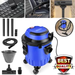 DayPlus NEW Wet and Dry and Blowing 3 IN 1 Vacuum Cleaner, Bagless with HEPA Filter, 4 Caster Wheels for Home/Industrial, 15L