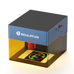 Sculpfun iCube Pro 5W Laser Engraver Cutter with Smoke Filter Temperature Alarm 130x130mm High-speed engravingUK