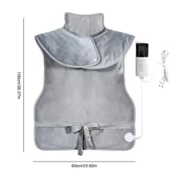 Electric Heating Pad Wrap Vest for Neck and Shoulders W/ 9 Heat Options Ergonomic Heated Wrap for Women Men Mom Wife and Grandma