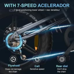 JANSNO Electric Bike 750W Powerful Motor 48V14AH Lithium Battery E Bike 20*4.0 Inch All Terrain Fat Tire Adult Electric Bicycle