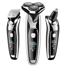 HATTEKER 3-in-1 Electric Razor for Men Wet/Dry Body Beard Hair Trimmer Rechargeable Electric Shaver Face Shaving Machine Kit