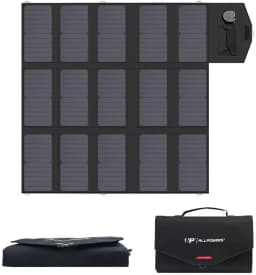 ALLPOWERS SP012 100W 18V 12V Portable Solar Panel Foldable Solar Battery Charger for Laptop Travel Camping Boat RV Power Station