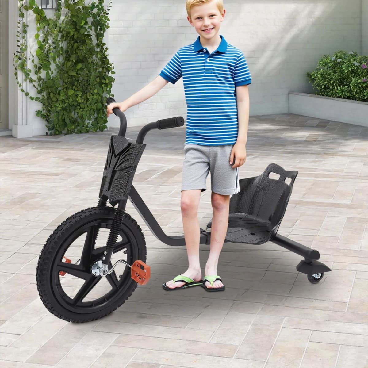 Adjustable Children’s Tricycle Treadmill with Anti-slip Pedals Multicolour Pedal Scooter for children ages 6+