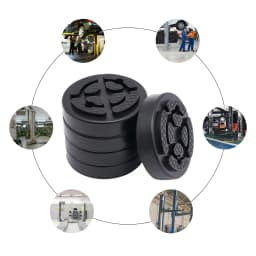 5 Pieces Lift Rubber Pads Set Rubber Arm Pads Round Auto Truck Hoist Lift Pad for Auto Lift Car Truck 30mm Thick Anti-slip