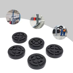 5 Pieces Lift Rubber Pads Set Rubber Arm Pads Round Auto Truck Hoist Lift Pad for Auto Lift Car Truck 30mm Thick Anti-slip