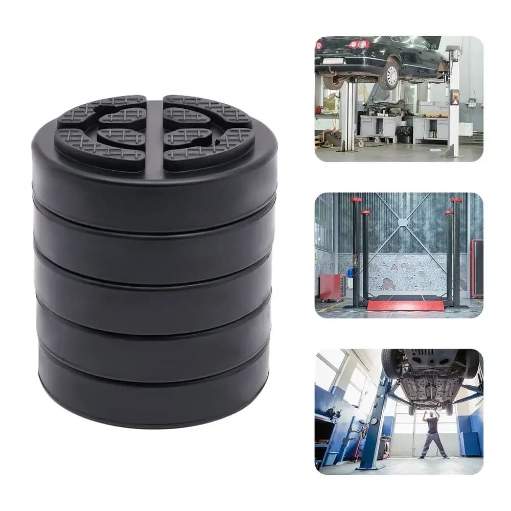 5 Pieces Lift Rubber Pads Set Rubber Arm Pads Round Auto Truck Hoist Lift Pad for Auto Lift Car Truck 30mm Thick Anti-slip