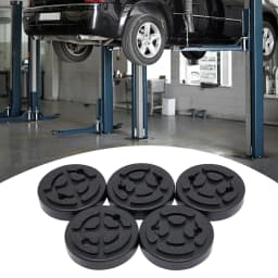 5 Pieces Lift Rubber Pads Set Rubber Arm Pads Round Auto Truck Hoist Lift Pad for Auto Lift Car Truck 30mm Thick Anti-slip