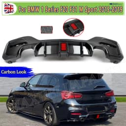 Rear Lip Diffuser Spoiler for BMW 1 Series M Sport F20 F21 M135i M140i 2015-2018 Bumper with Brake Light Gloss Black Accessories