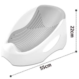 Baby Bath Tub Silicone Mesh Support Non Slip Base Newborn Foot Bath Bucket household Soft Touch Bathroom Bath Tub Gray