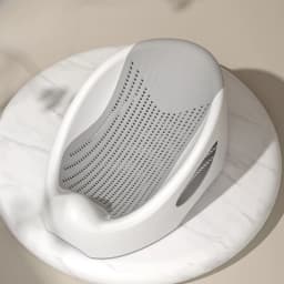 Baby Bath Tub Silicone Mesh Support Non Slip Base Newborn Foot Bath Bucket household Soft Touch Bathroom Bath Tub Gray