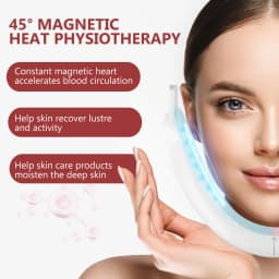 Electric V-Face Shaping Massager, Jawline Trainer, 6 Modes, Red Light Lamp, Face Massager, Double Chin,Remove Red and Blue Light