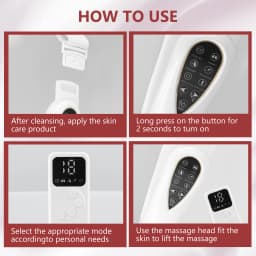 Electric V-Face Shaping Massager, Jawline Trainer, 6 Modes, Red Light Lamp, Face Massager, Double Chin,Remove Red and Blue Light