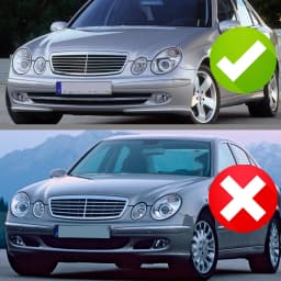 For Mercedes-Benz W211 E320 E350 E500 2003-2006 Black Front Center Bumper Grille