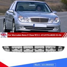 For Mercedes-Benz W211 E320 E350 E500 2003-2006 Black Front Center Bumper Grille