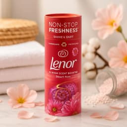 Lenor In-Wash Scent Booster Desert Rose 176g, Long-Lasting Freshness for Clothes, Towels and Bedding