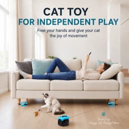 Remote Control Cat Race Toy Adjustable Speed,Automatic Cat String Chasing Toy DIY Custom Chase Route Cat Race Game,USB Rechargeable Interactive Cat Toy