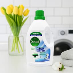 Dettol Antibacterial Laundry Cleanser 1L Fresh Cotton Scent, Hygienic Fabric Sanitiser for Low Temperature Washes
