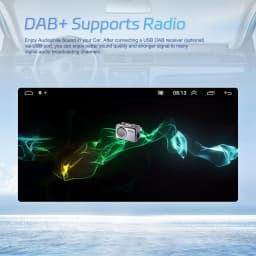 Podofo 4+64GB Wireless Carplay Android Auto Car Stereo Radio 8 Core Car Multimedia Player Mirror Link 9 Inch GPS BT FM RDS