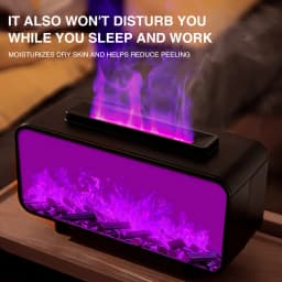 Creative Fireplace Air Humidifier Waterless Auto-Off Aroma Essential Oil Diffuser with 7-Color LED Light Remote Control for for